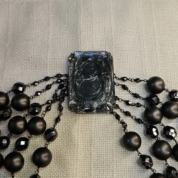 Giorgio Armani Black Multi-Strand Necklace